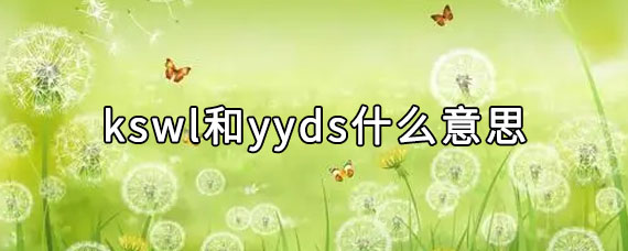 kswl和yyds啥意思